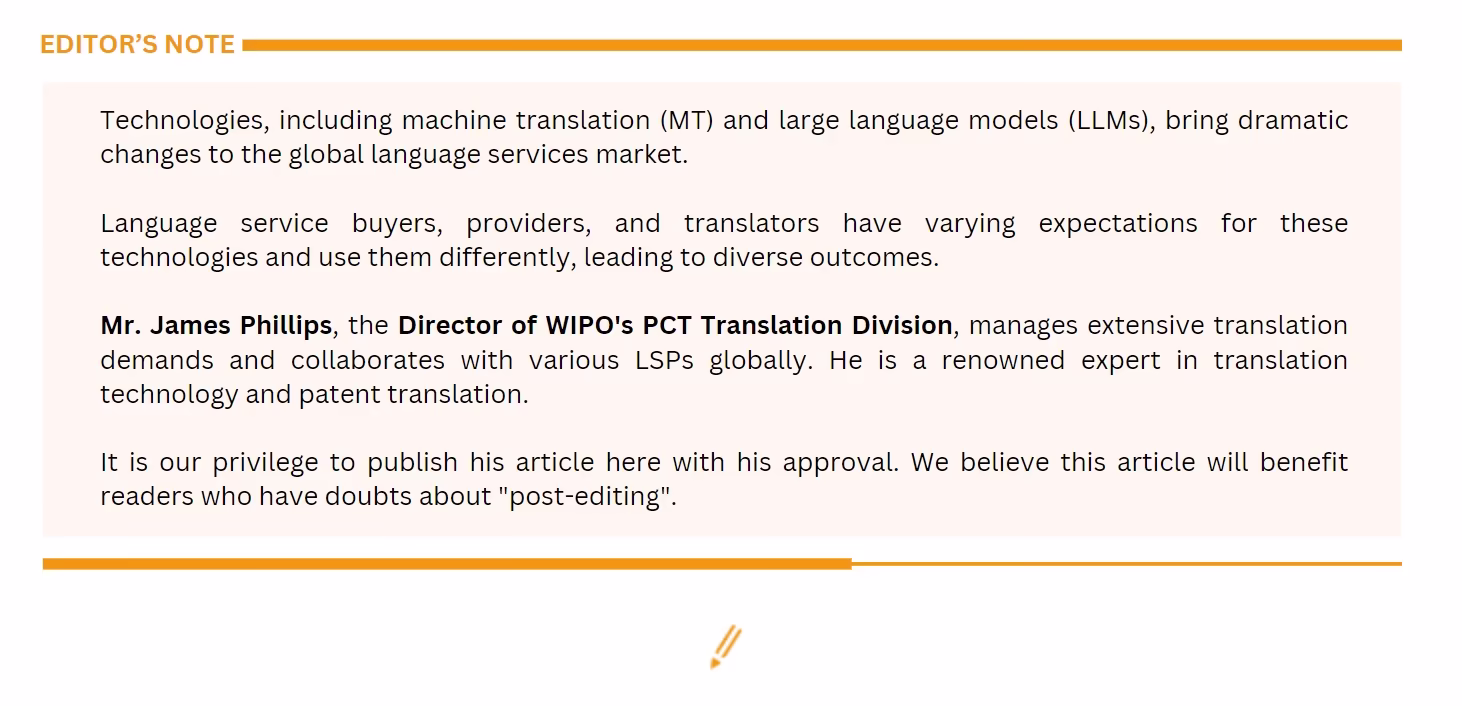 Editors note about the value of this post editing article and the authors expertise James Phillips